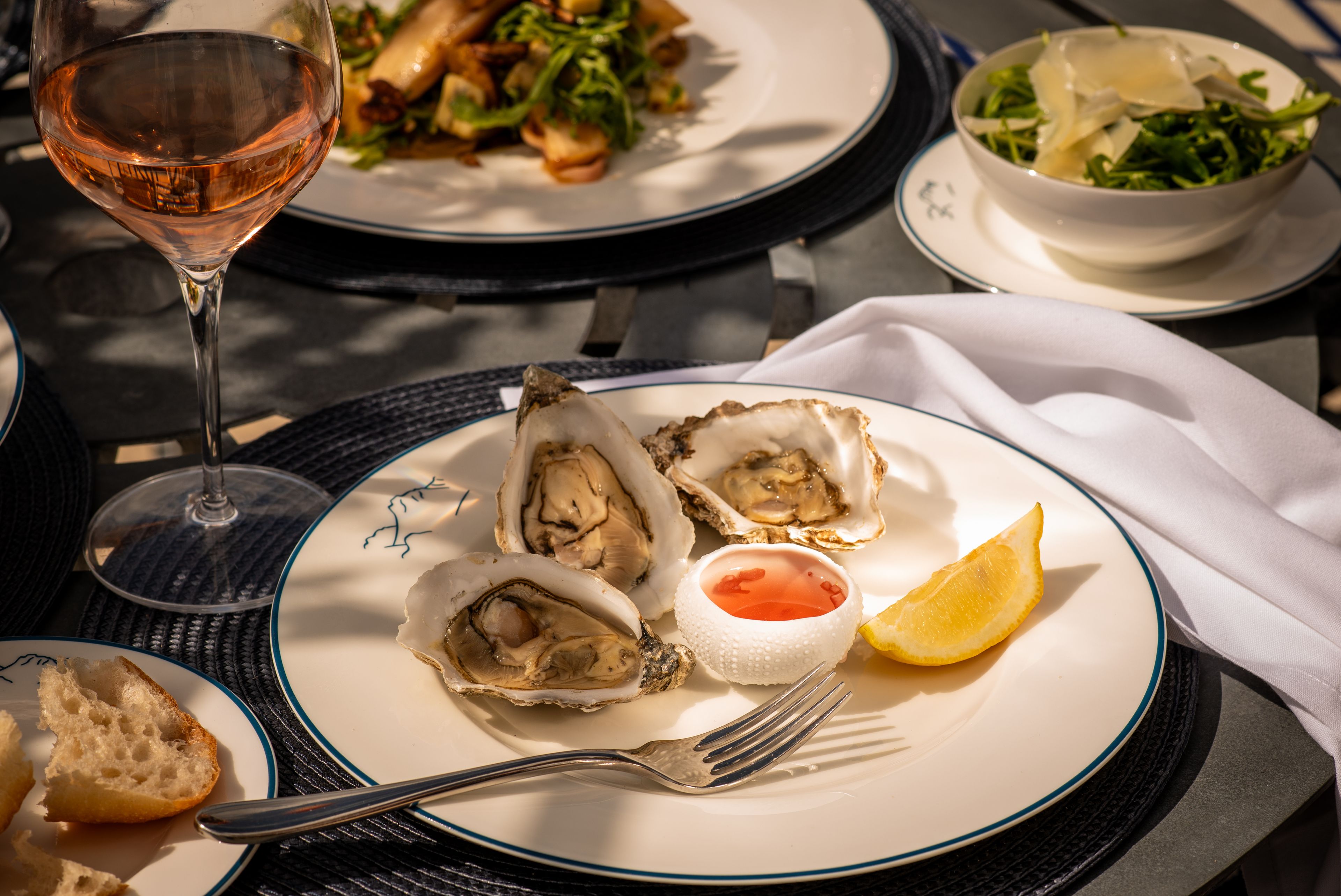 Dinner presented on a table