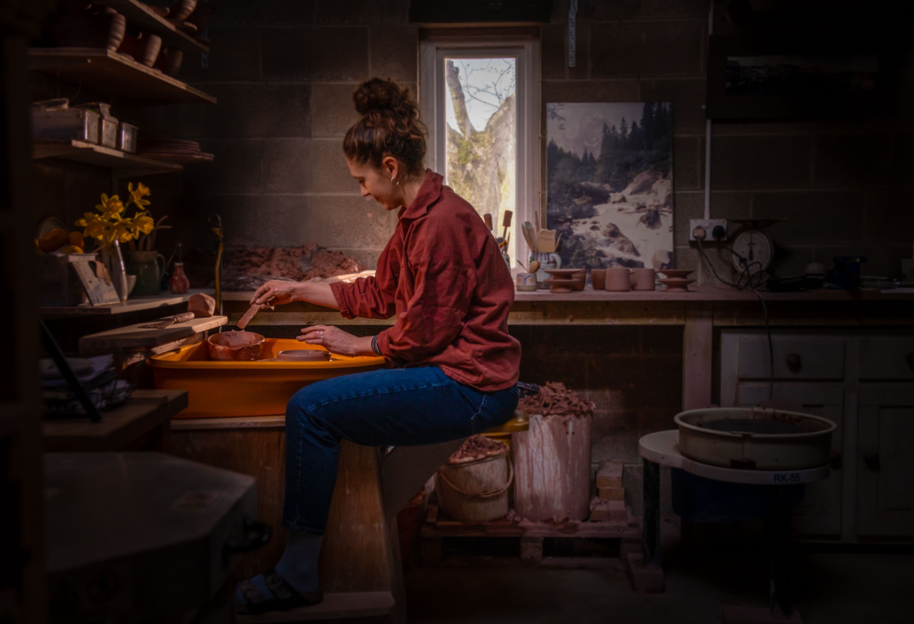 Fiona May creating ceramics