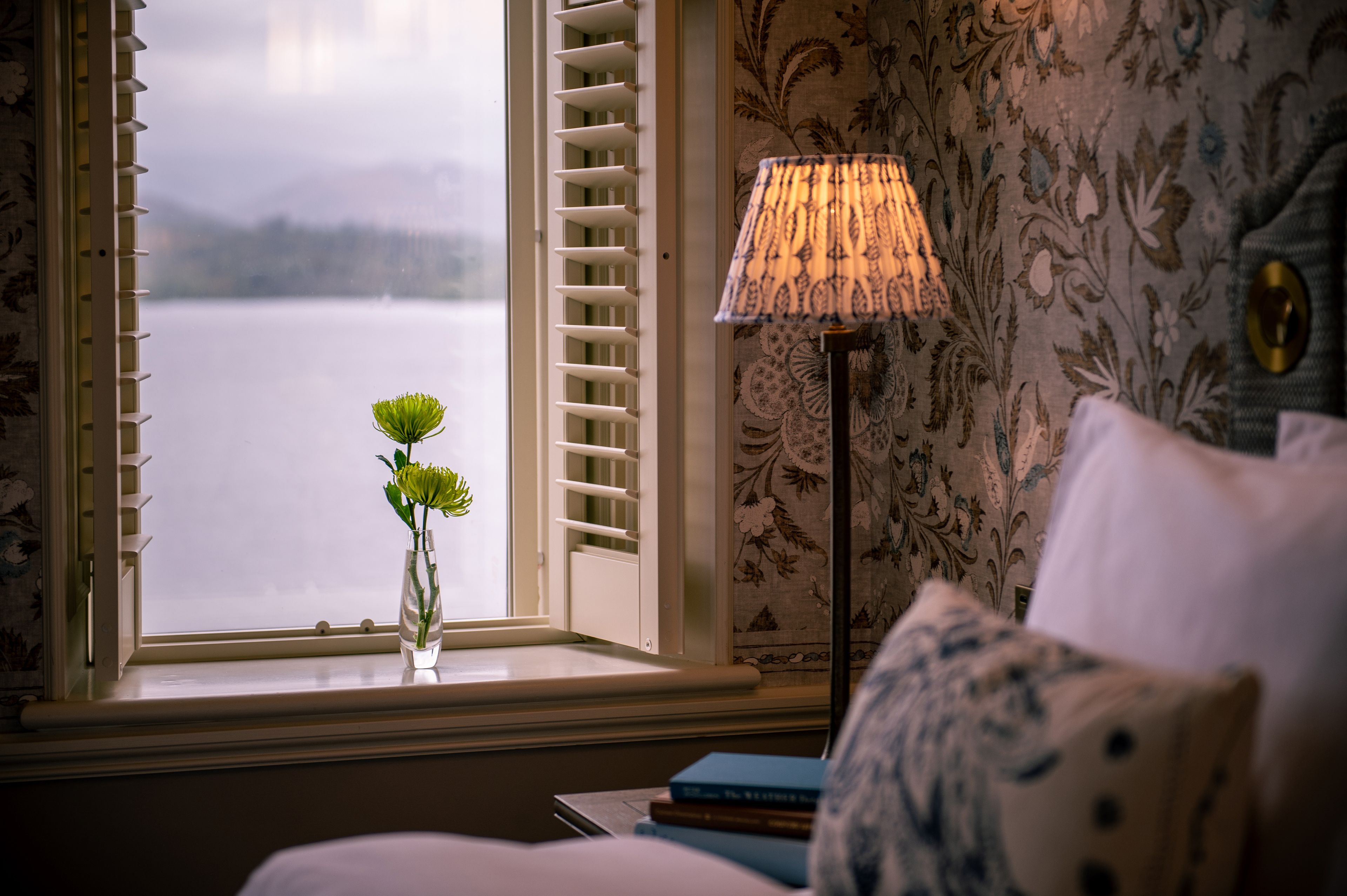 A view of the lake from the bedroom window