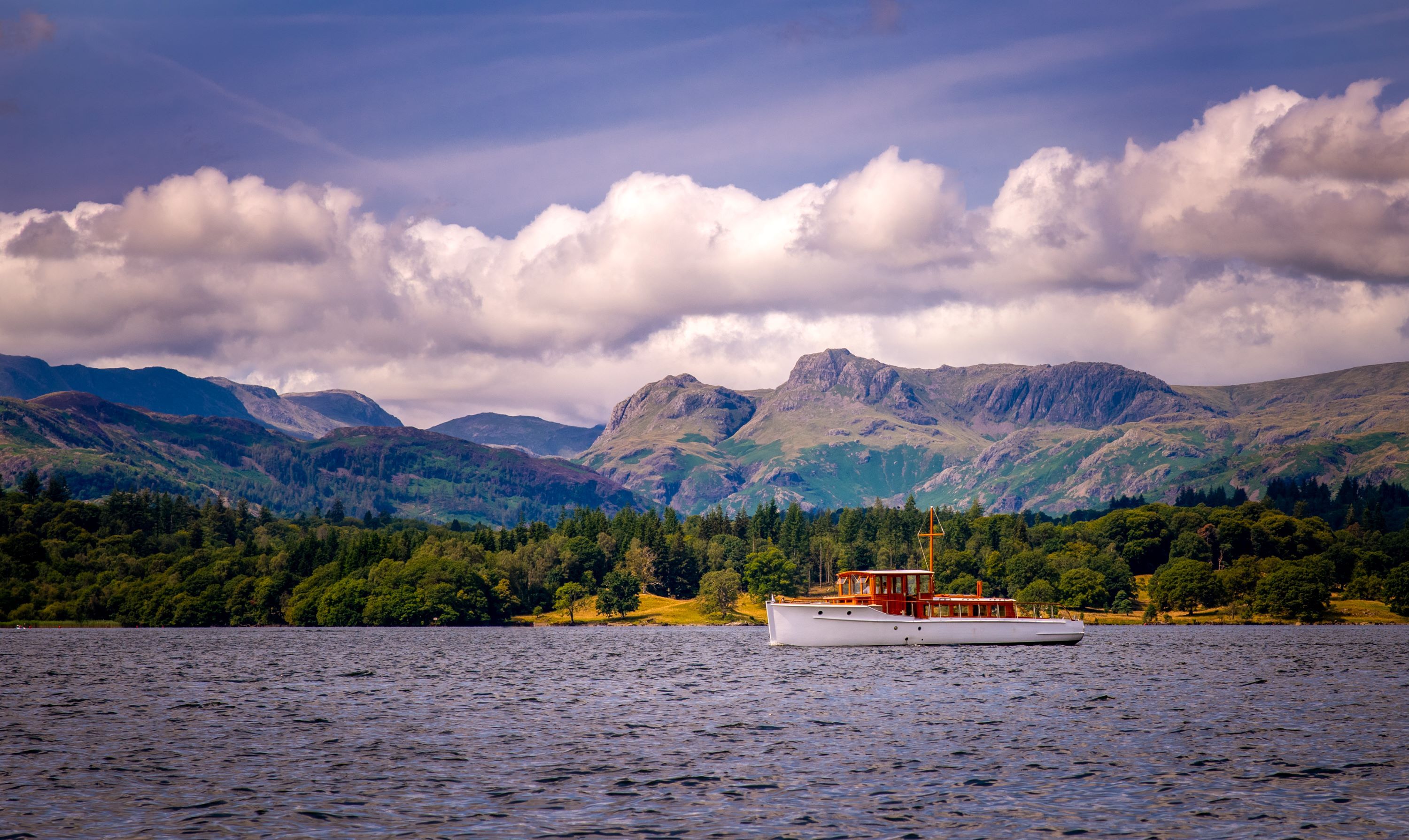 Albatros Yacht on lake Windermere during midday