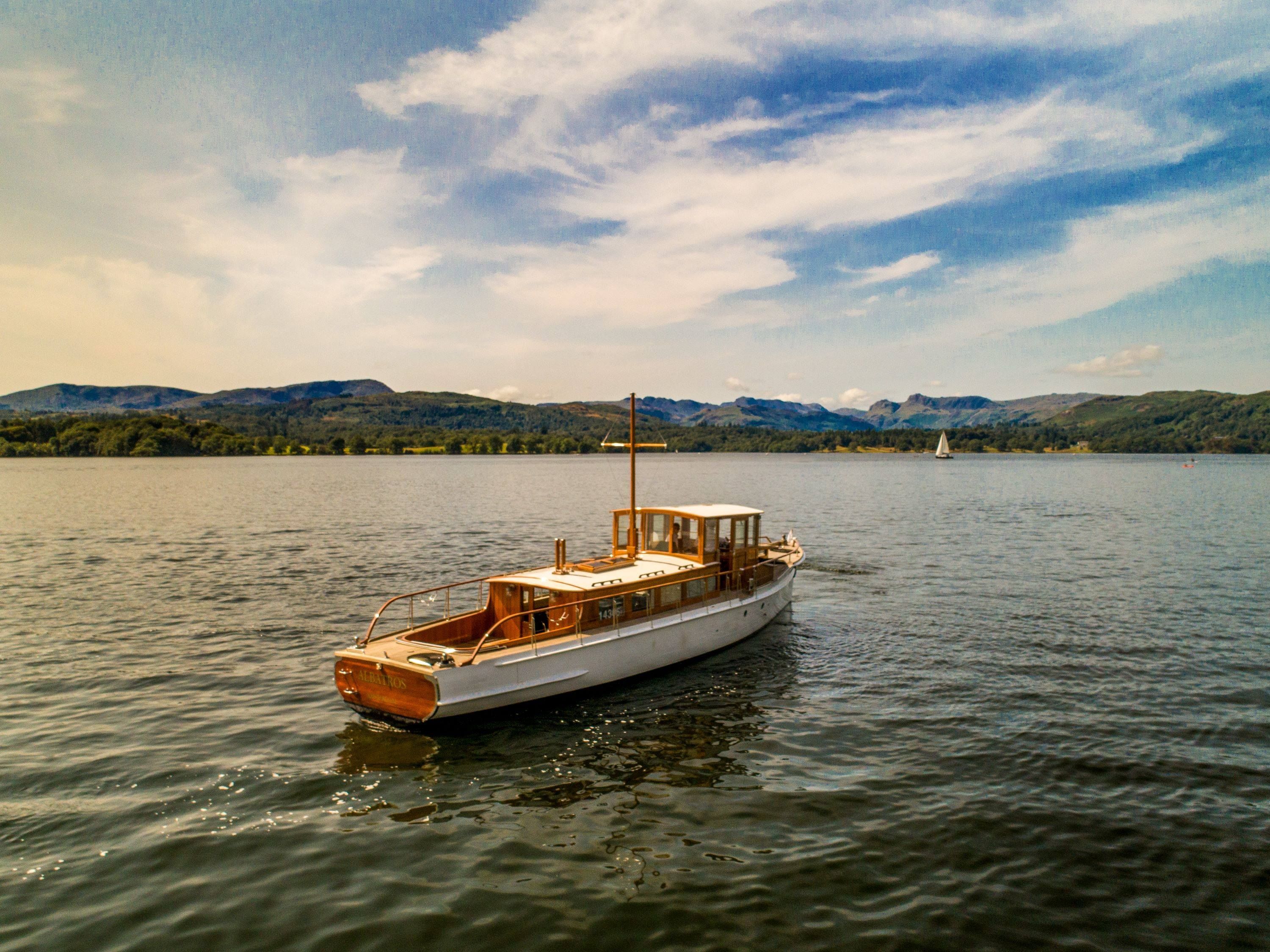 Albatros Yacht on lake Windermere during the afternoon